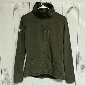 KÜHL Krush Jacket Women’s Medium Olive Stretch Knit Casual EUC